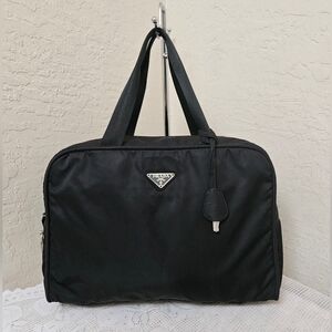 Prada Black Nylon Vintage Handbag Satchel Bag AUTHENTIC